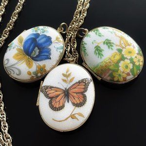 ✨Rare Enamel Locket Gold Necklace